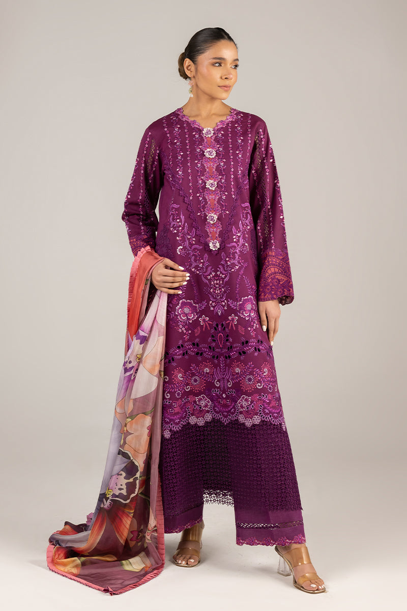 Mushq | Manaram Luxury Lawn 25 | Eternal Beat by Mushq - Designer Dress - Type: Ladies Clothes - Available at Libayah - 100% Original