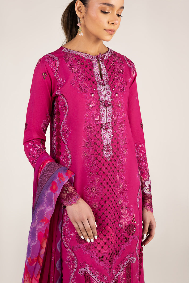 Mushq | Manaram Luxury Lawn 25 | Dreamy Whirl by Mushq - Designer Dress - Type: Ladies Clothes - Available at Libayah - 100% Original