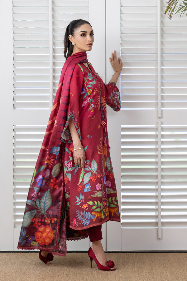 Mina Hassan | Signature Prints | Auric Magenta by Mina Hassan - Designer Dress  - Type : Ladies Clothes - Available at Libayah - 100% Original 