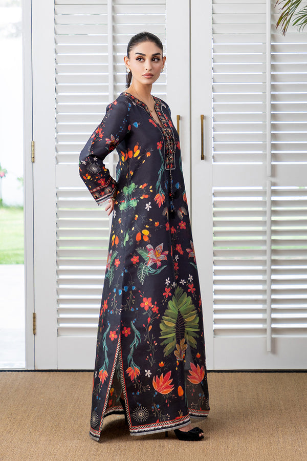 Mina Hassan | Signature Prints | Midnight Chic Kaftan by Mina Hassan - Designer Dress  - Type : Ladies Clothes - Available at Libayah - 100% Original 