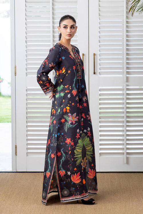 Mina Hassan | Signature Prints | Midnight Chic Kaftan by Mina Hassan - Designer Dress  - Type : Ladies Clothes - Available at Libayah - 100% Original 