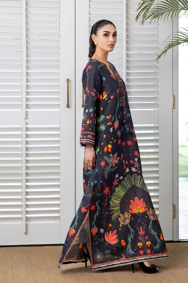 Mina Hassan | Signature Prints | Midnight Chic Kaftan by Mina Hassan - Designer Dress  - Type : Ladies Clothes - Available at Libayah - 100% Original 