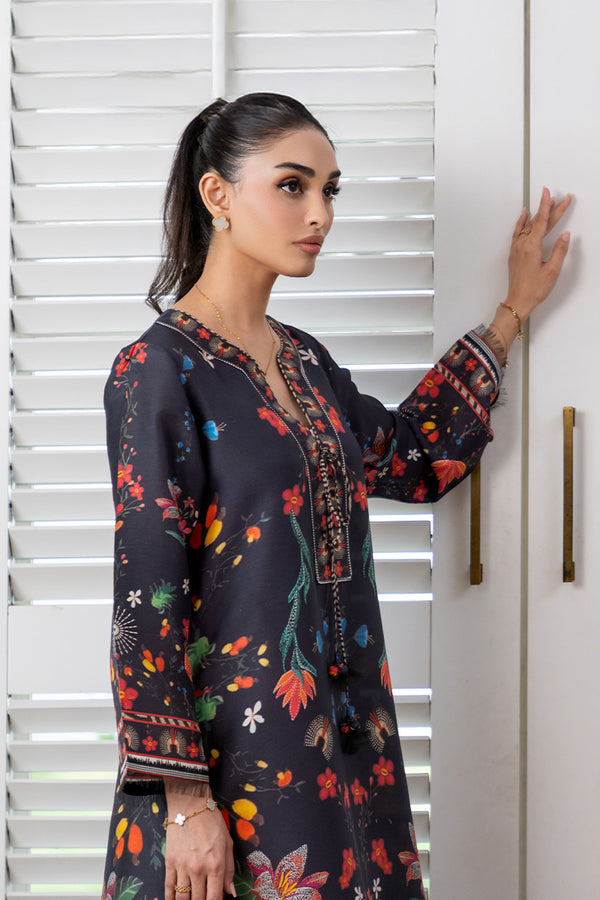 Mina Hassan | Signature Prints | Midnight Chic Kaftan by Mina Hassan - Designer Dress  - Type : Ladies Clothes - Available at Libayah - 100% Original 