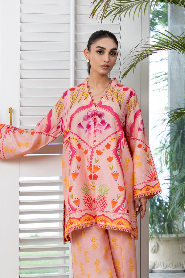 Mina Hassan | Signature Prints | Pink Aura by Mina Hassan - Designer Dress  - Type : Ladies Clothes - Available at Libayah - 100% Original 