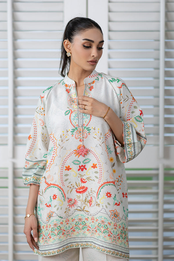 Mina Hassan | Signature Prints | Ivory Glam by Mina Hassan - Designer Dress  - Type : Ladies Clothes - Available at Libayah - 100% Original 