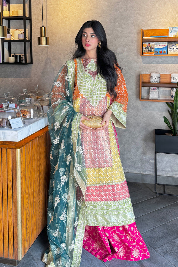 Maryum N Maria | Farisha Formals| NOELE - MW40095 by Maryum N Maria - Designer Dress  - Type : Ladies Clothes - Available at Libayah - 100% Original 