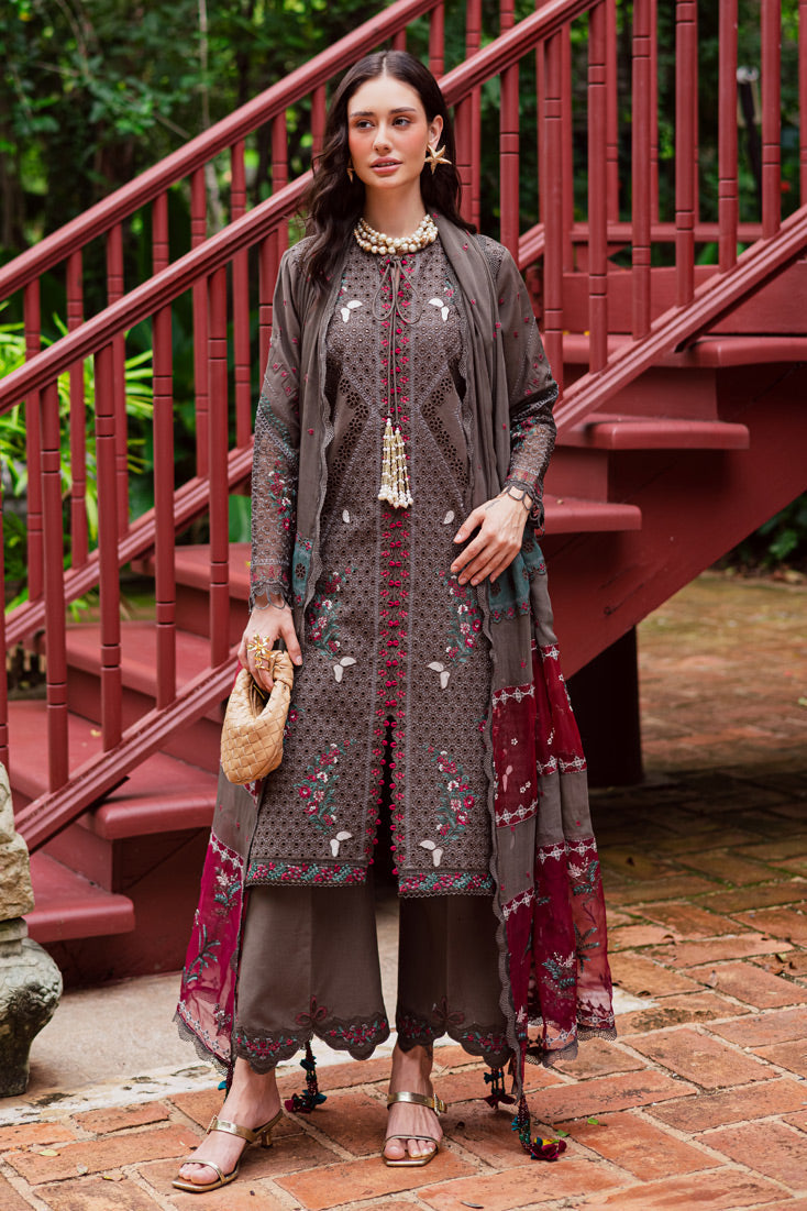 MWK-41 B (GREY) – authentic Pakistani dress from the Marjjan Bella Karandi 25 collection for women in the UK