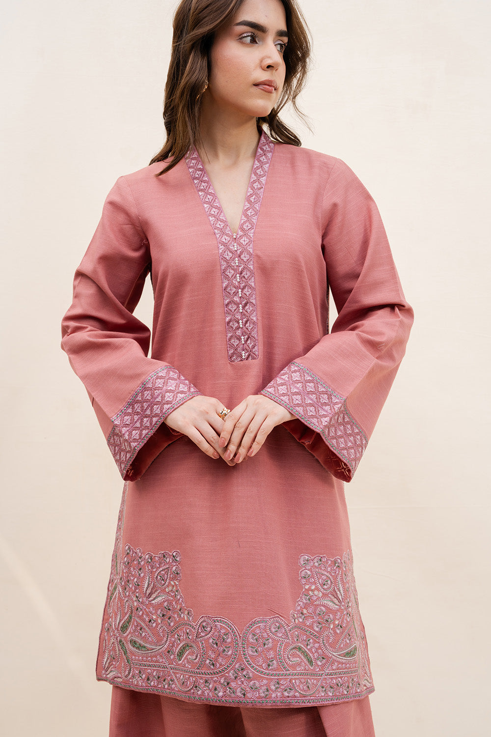 Maryum N Maria | Latte Layers Pret | MOCHA MIST - MWS5815 by Maryum N Maria - Designer Dress  - Type : Ladies Clothes - Available at Libayah - 100% Original 