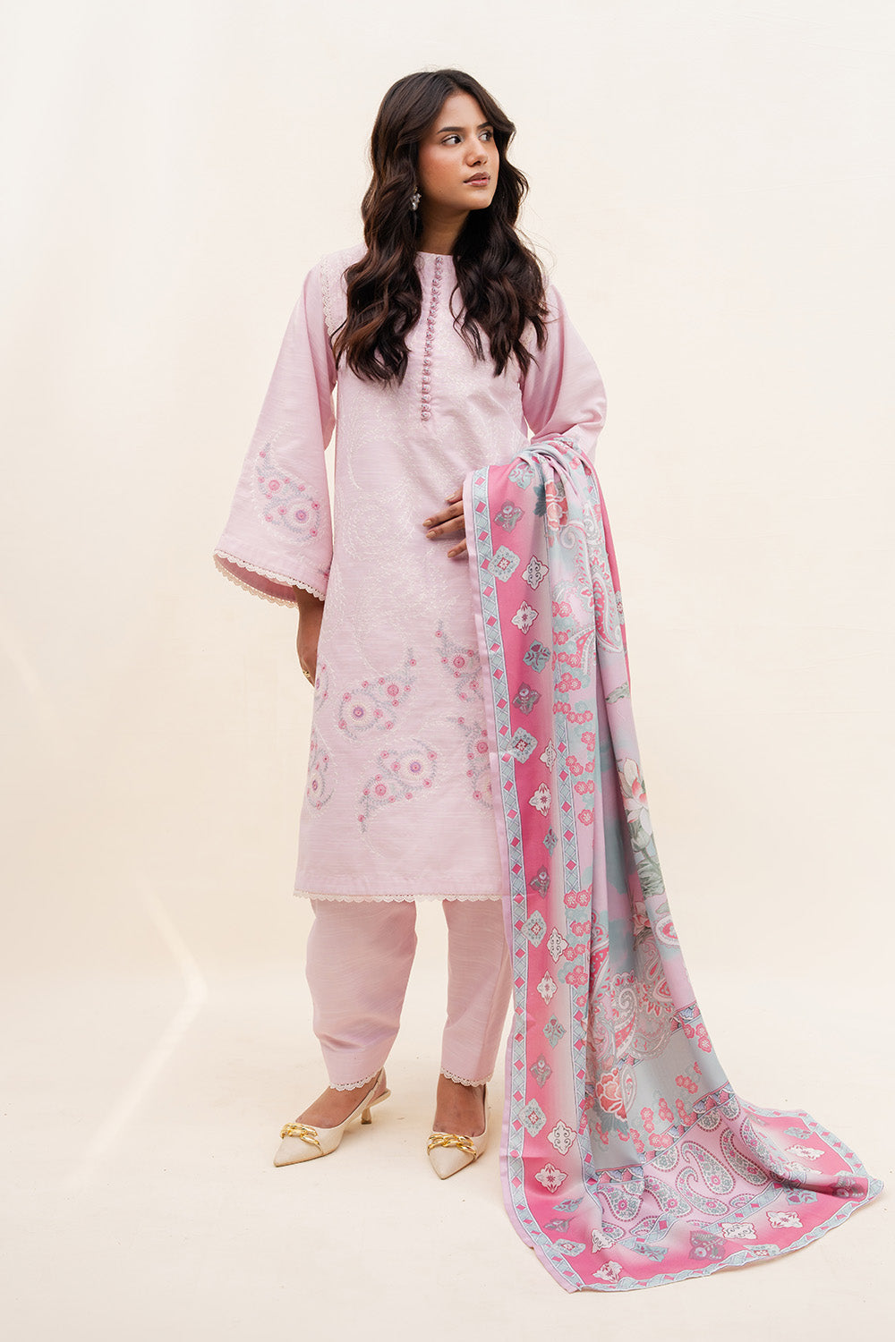 Maryum N Maria | Latte Layers Pret | CAFE CREME - MWS5816 by Maryum N Maria - Designer Dress  - Type : Ladies Clothes - Available at Libayah - 100% Original 