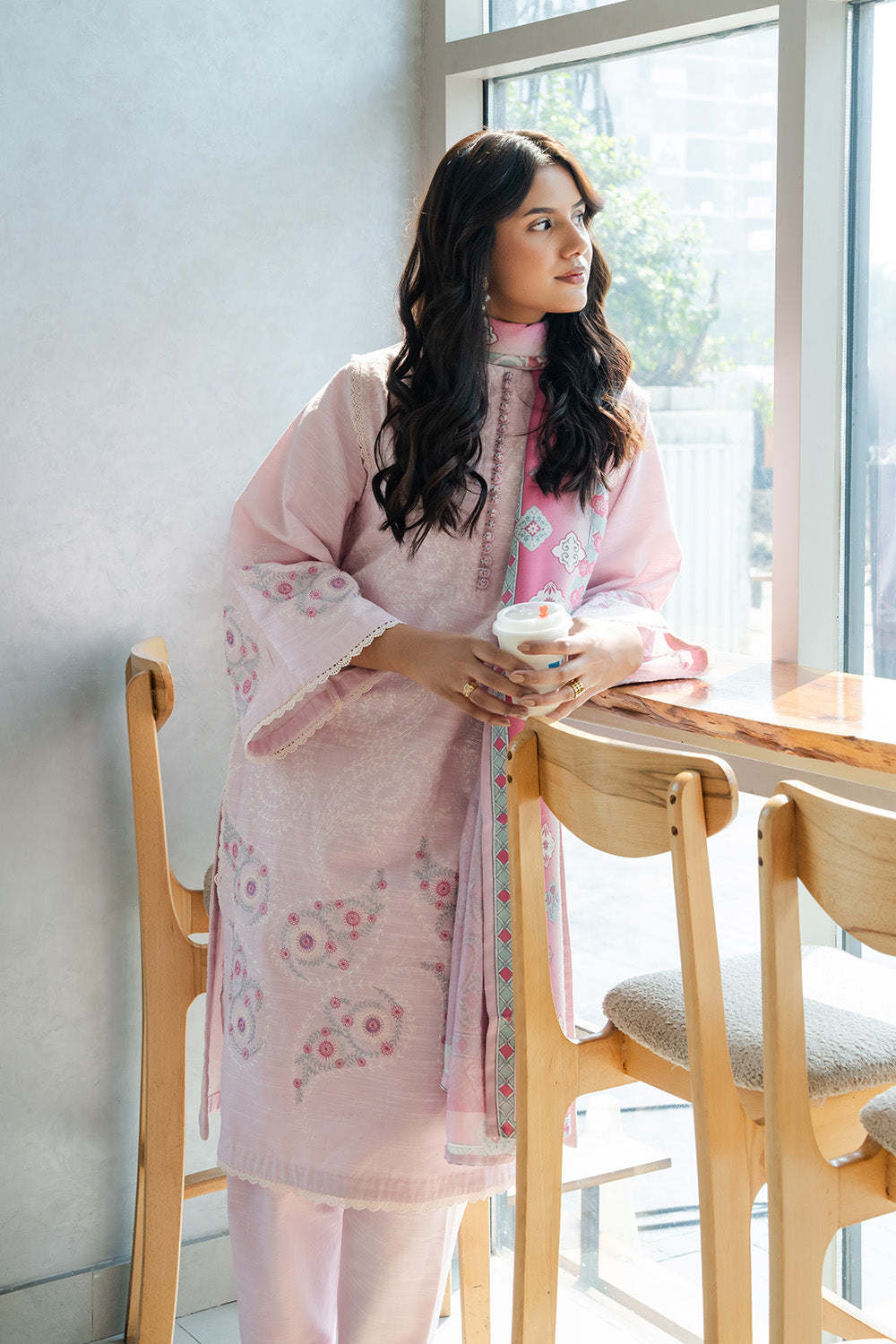 Maryum N Maria | Latte Layers Pret | CAFE CREME - MWS5816 by Maryum N Maria - Designer Dress  - Type : Ladies Clothes - Available at Libayah - 100% Original 