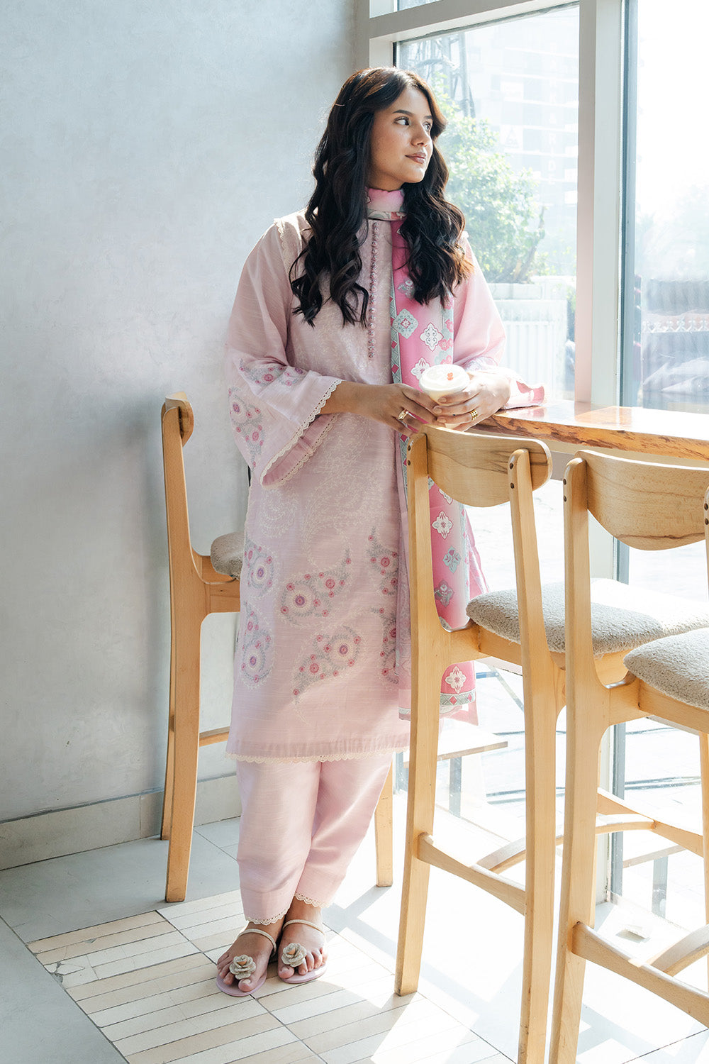 Maryum N Maria | Latte Layers Pret | CAFE CREME - MWS5816 by Maryum N Maria - Designer Dress  - Type : Ladies Clothes - Available at Libayah - 100% Original 