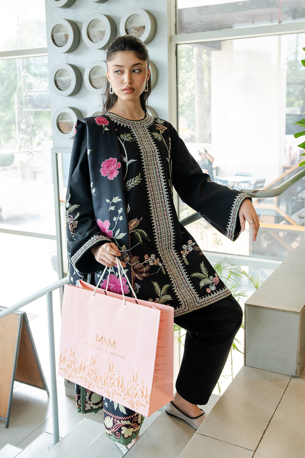 Maryum N Maria | Latte Layers Pret | HAZEL HAZE - MWS5823 by Maryum N Maria - Designer Dress  - Type : Ladies Clothes - Available at Libayah - 100% Original 