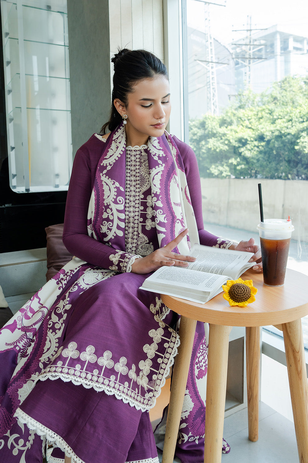 Maryum N Maria | Latte Layers Pret | CHAI CLOUD - MWS5825 by Maryum N Maria - Designer Dress  - Type : Ladies Clothes - Available at Libayah - 100% Original 