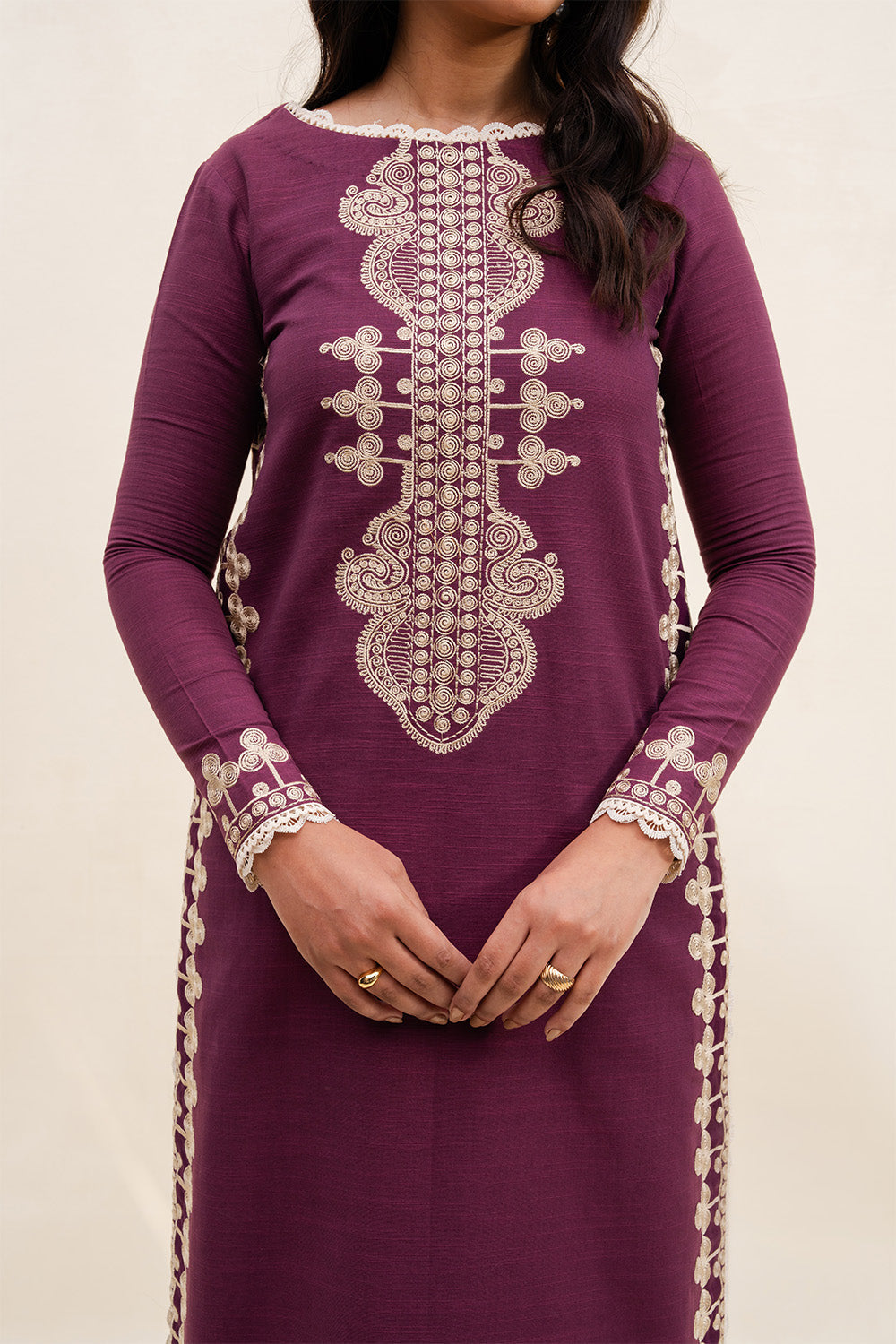 Maryum N Maria | Latte Layers Pret | CHAI CLOUD - MWS5825 by Maryum N Maria - Designer Dress  - Type : Ladies Clothes - Available at Libayah - 100% Original 