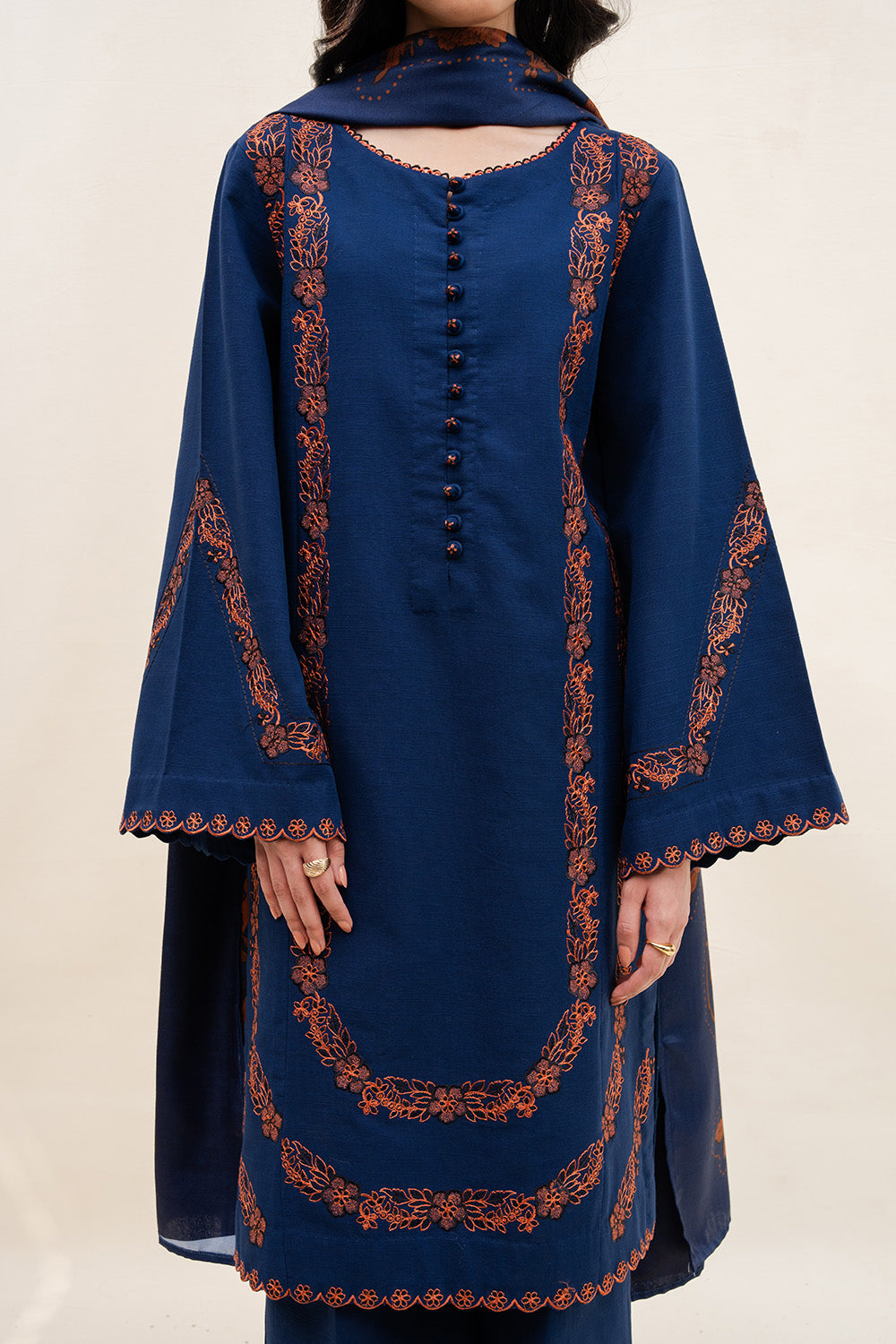 Maryum N Maria | Latte Layers Pret | ALMOND VEIL - MWS5826 by Maryum N Maria - Designer Dress  - Type : Ladies Clothes - Available at Libayah - 100% Original 