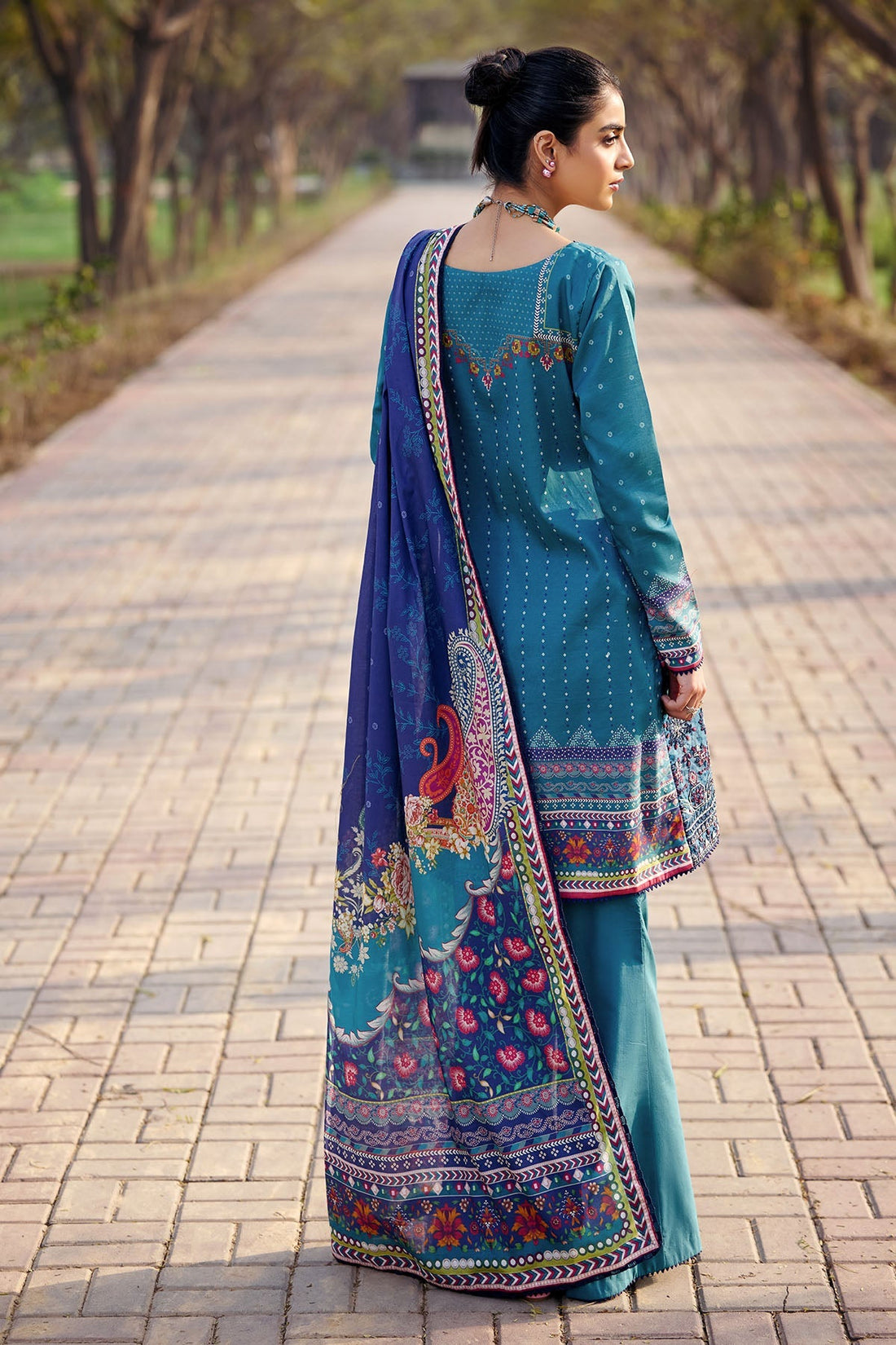 Motifz | Umang Lawn | 3556-SENA by Motifz - Designer Dress - Type: Ladies Clothes - Available at Libayah - 100% Original