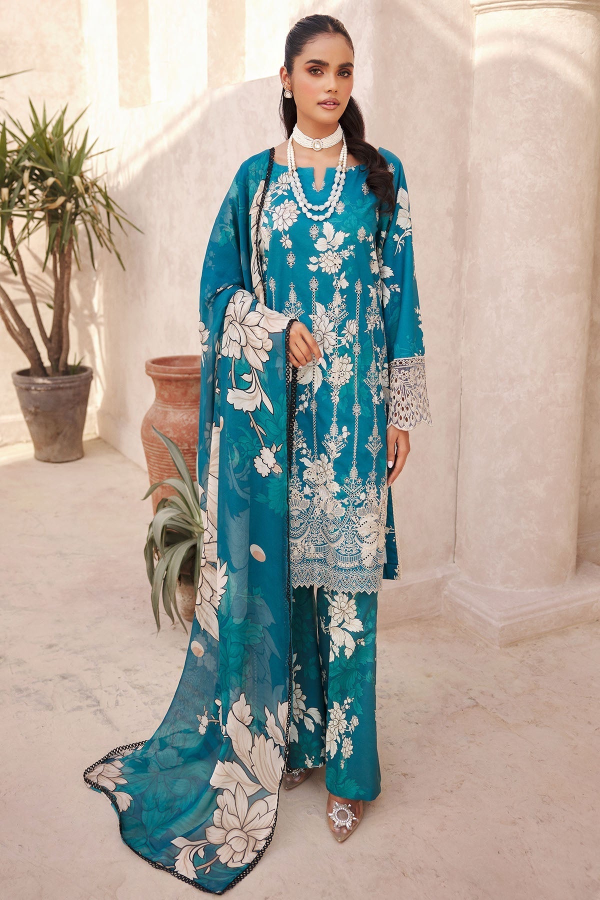Motifz | Amal Luxury Lawn | 3737 by Motifz - Designer Dress - Type: Ladies Clothes - Available at Libayah - 100% Original
