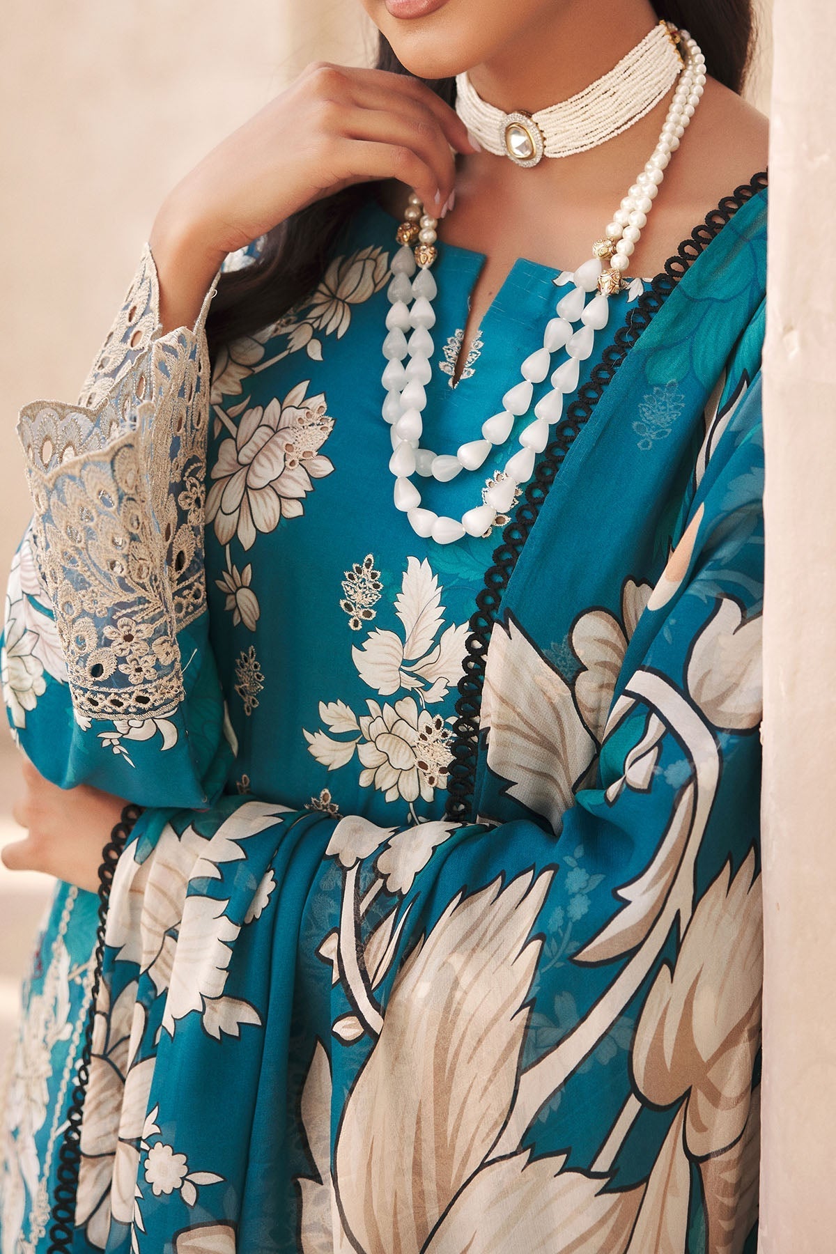 Motifz | Amal Luxury Lawn | 3737 by Motifz - Designer Dress - Type: Ladies Clothes - Available at Libayah - 100% Original