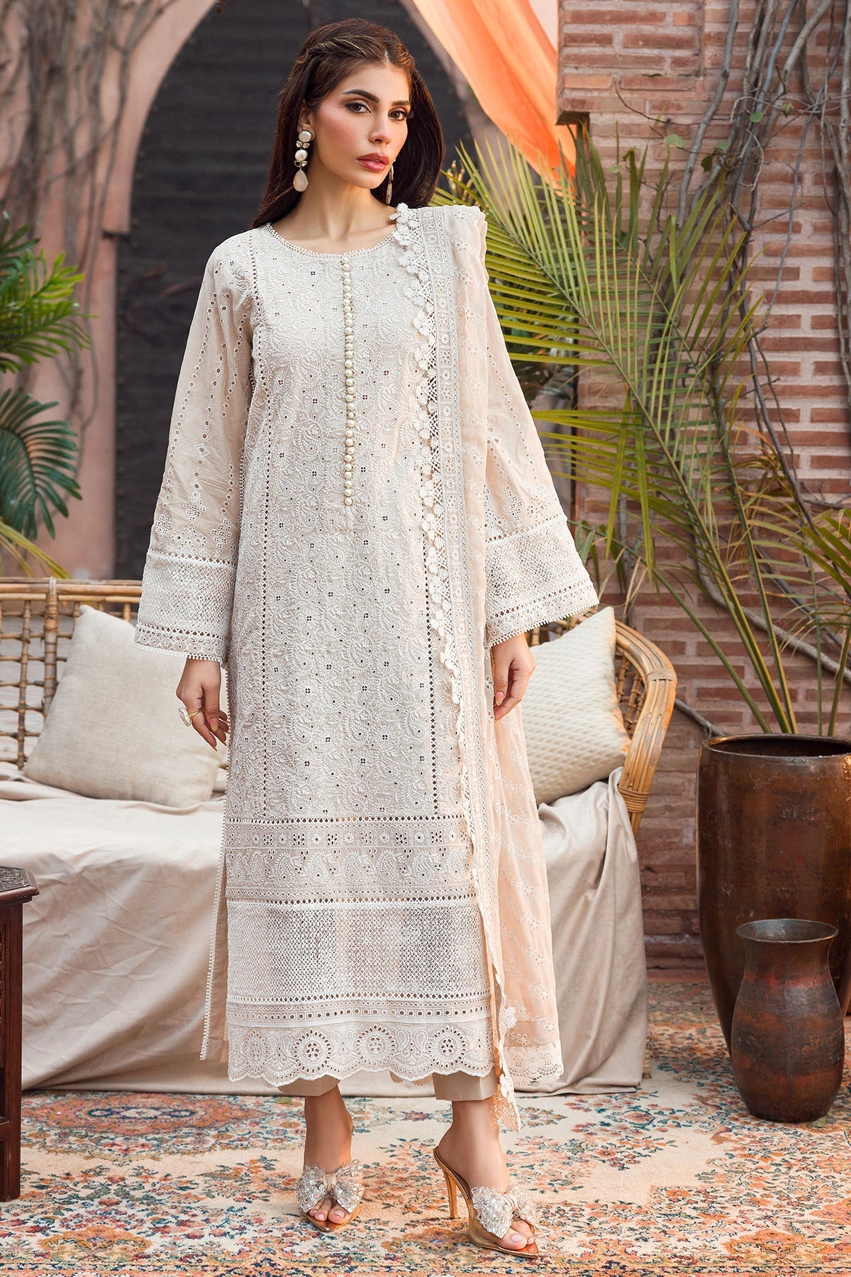 Motifz | Premium Lawn 24 | 4434-SHABNAM by Motifz - Designer Dress - Type: Ladies Clothes - Available at Libayah - 100% Original