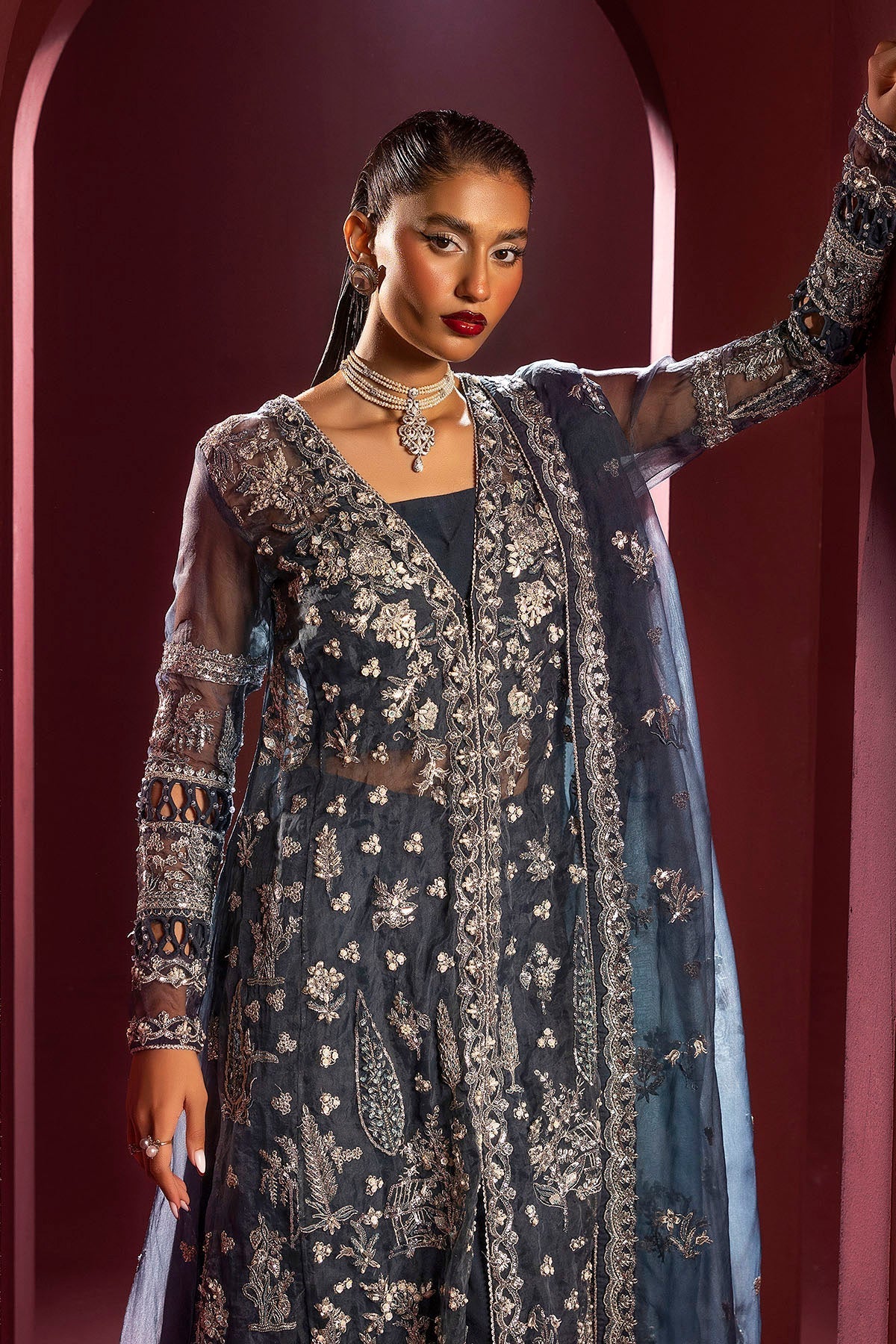 Motifz | Luxury Wedding Formals | 4931-YASNA by Motifz - Designer Dress - Type: Ladies Clothes - Available at Libayah - 100% Original
