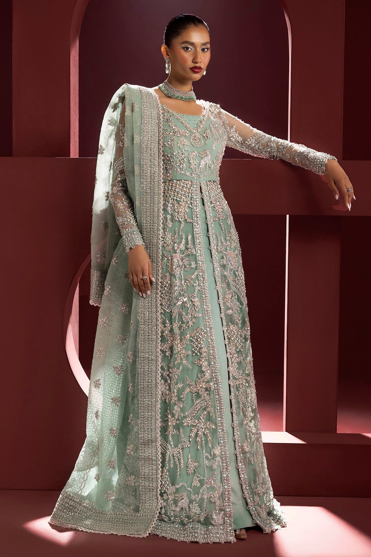 Motifz | Luxury Wedding Formals | 4932-AROOSH by Motifz - Designer Dress - Type: Ladies Clothes - Available at Libayah - 100% Original