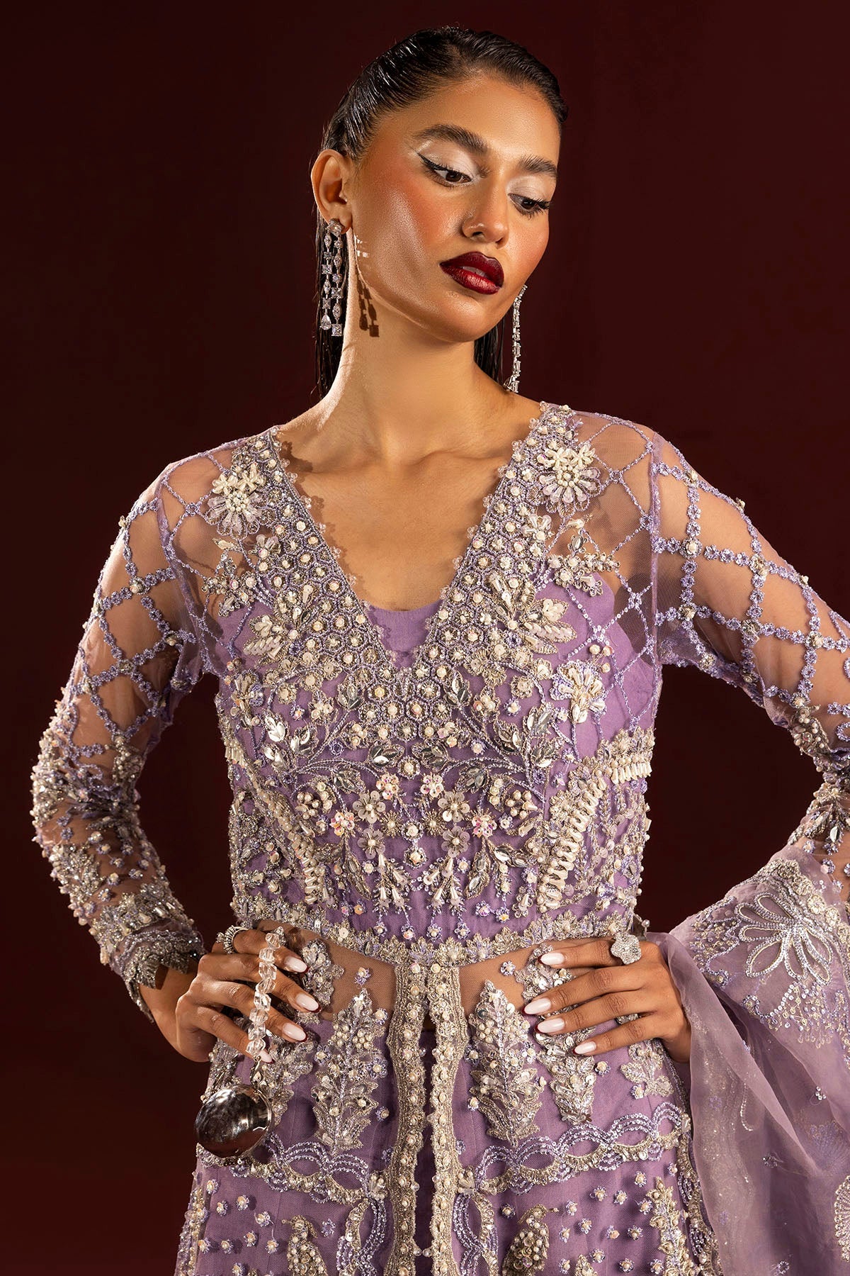 Motifz | Luxury Wedding Formals | 4939-YASHFA by Motifz - Designer Dress - Type: Ladies Clothes - Available at Libayah - 100% Original