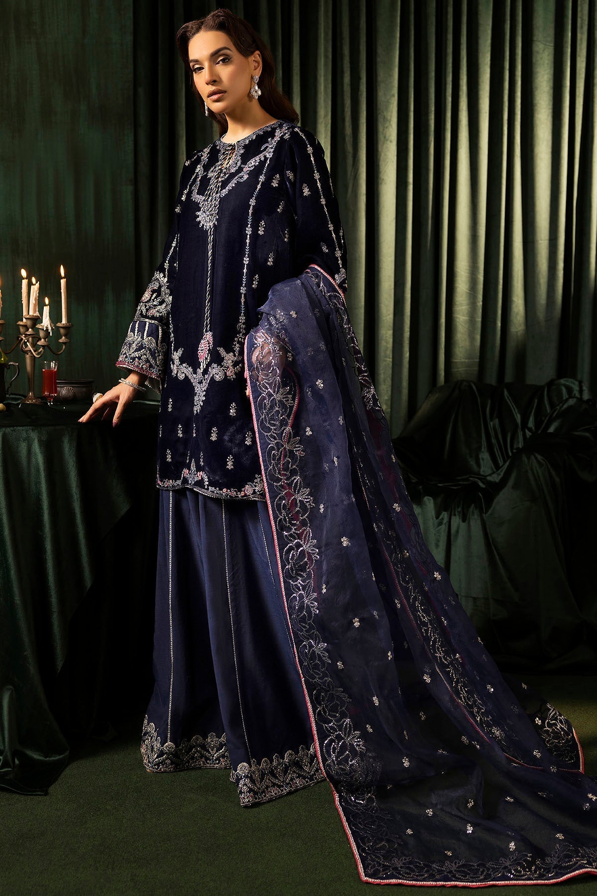 Motifz | Velvet Formals | 5092-AAIRA by Motifz - Designer Dress - Type: Ladies Clothes - Available at Libayah - 100% Original