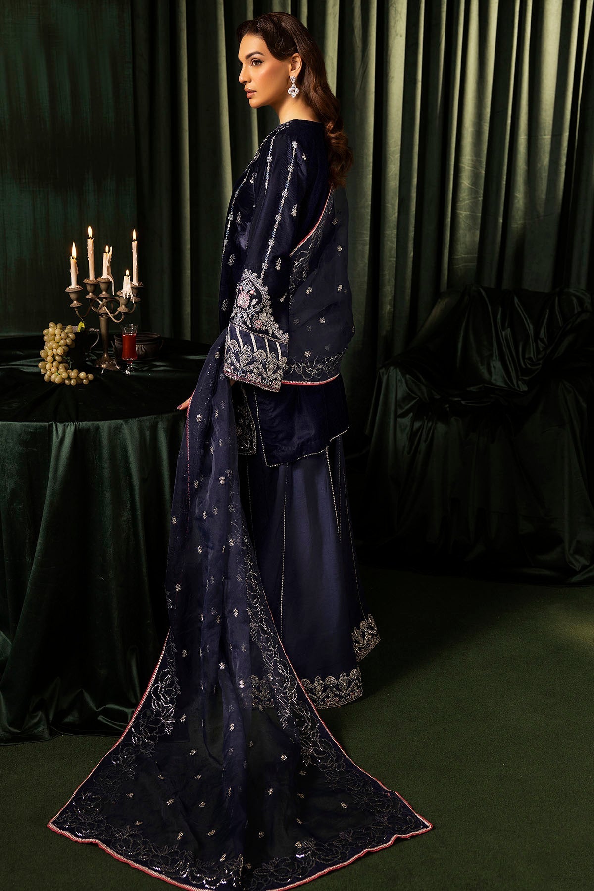 Motifz | Velvet Formals | 5092-AAIRA by Motifz - Designer Dress - Type: Ladies Clothes - Available at Libayah - 100% Original