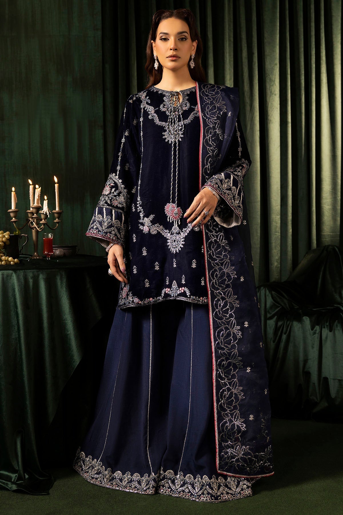 Motifz | Velvet Formals | 5092-AAIRA by Motifz - Designer Dress - Type: Ladies Clothes - Available at Libayah - 100% Original