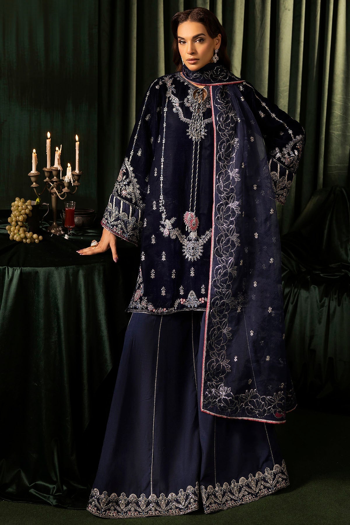 Motifz | Velvet Formals | 5092-AAIRA by Motifz - Designer Dress - Type: Ladies Clothes - Available at Libayah - 100% Original