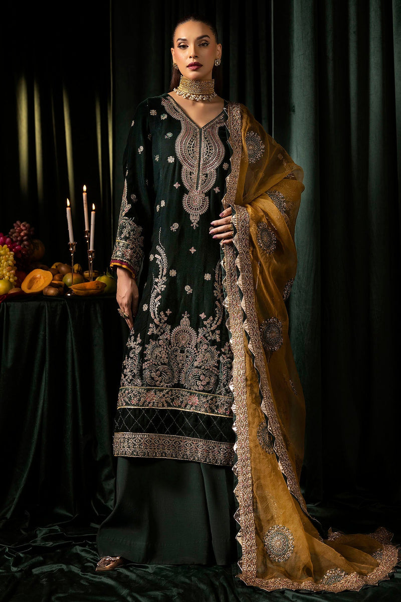 Motifz | Velvet Formals | 5094-YUMNA by Motifz - Designer Dress - Type: Ladies Clothes - Available at Libayah - 100% Original