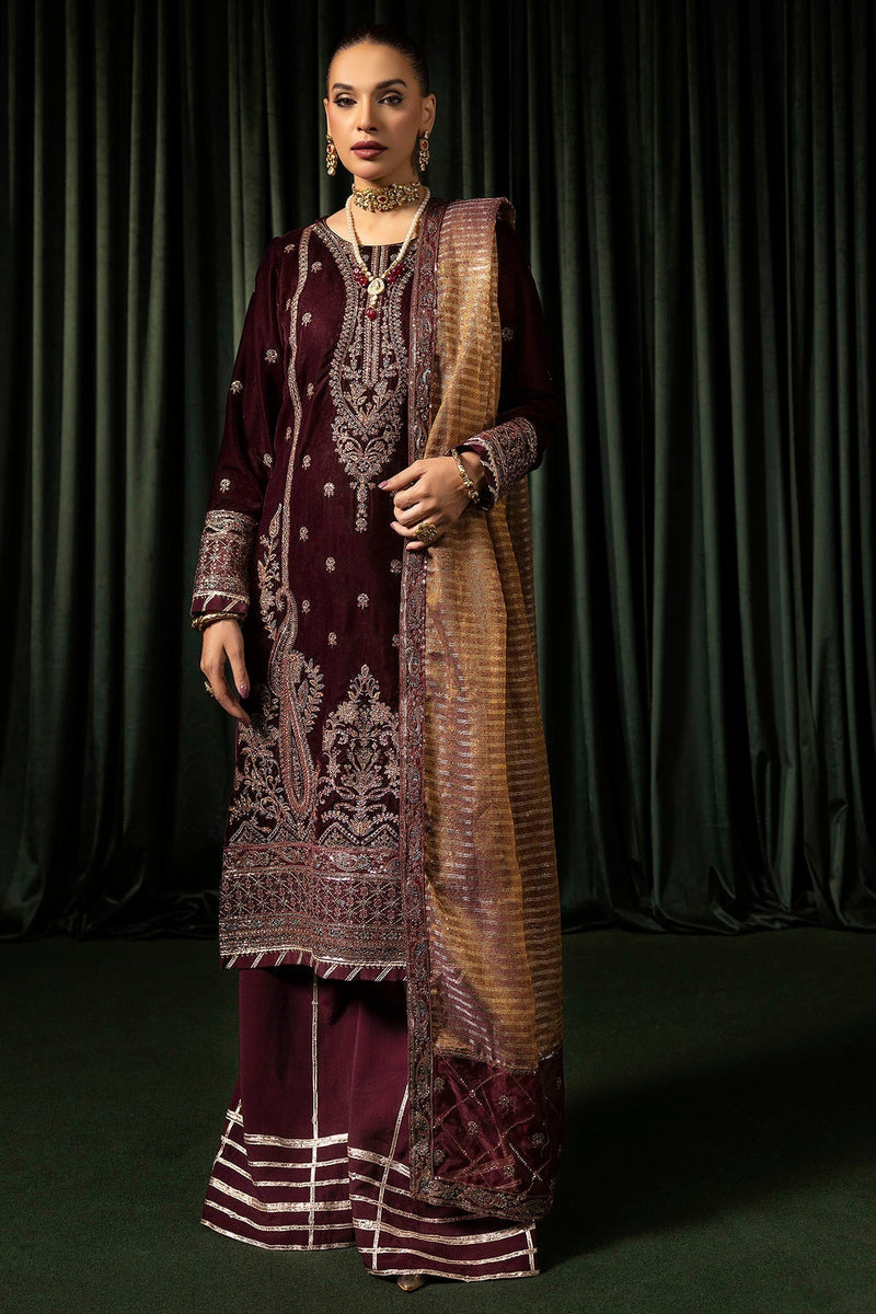 Motifz | Velvet Formals | 5096-DAISHA by Motifz - Designer Dress - Type: Ladies Clothes - Available at Libayah - 100% Original
