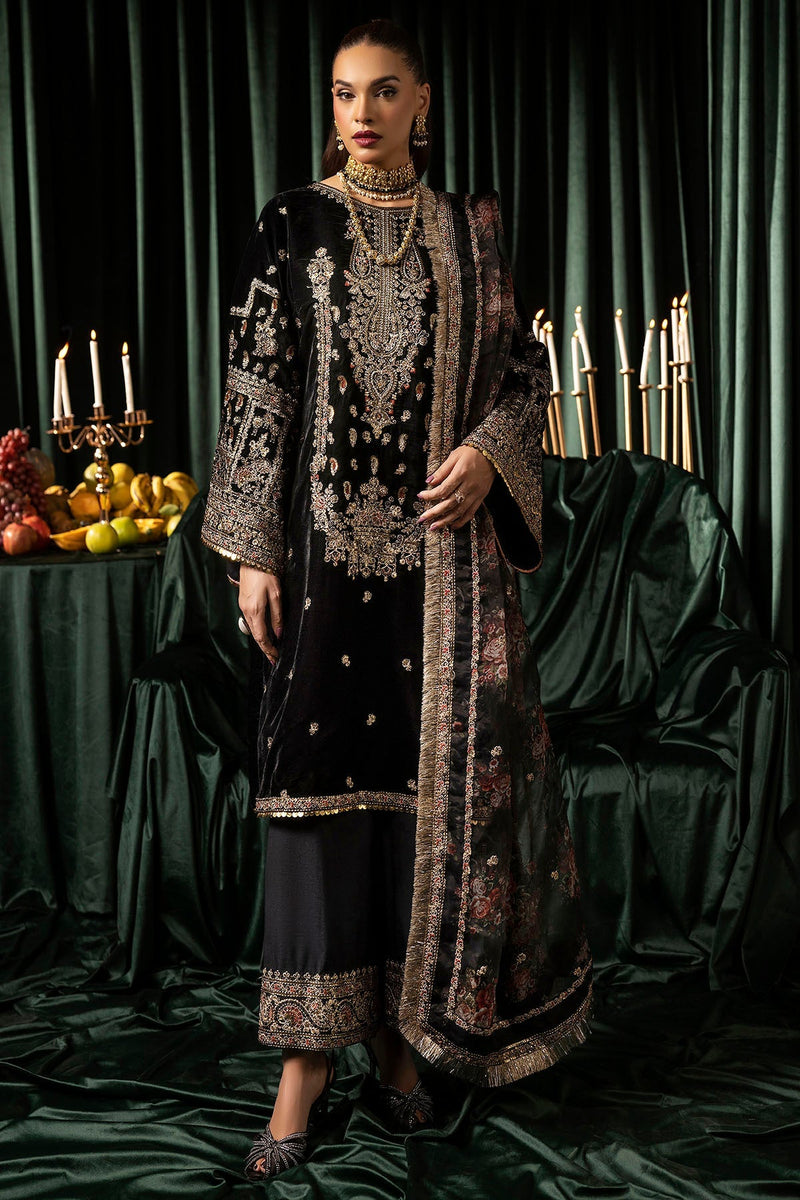 Motifz | Velvet Formals | 5097-TANISHA by Motifz - Designer Dress - Type: Ladies Clothes - Available at Libayah - 100% Original