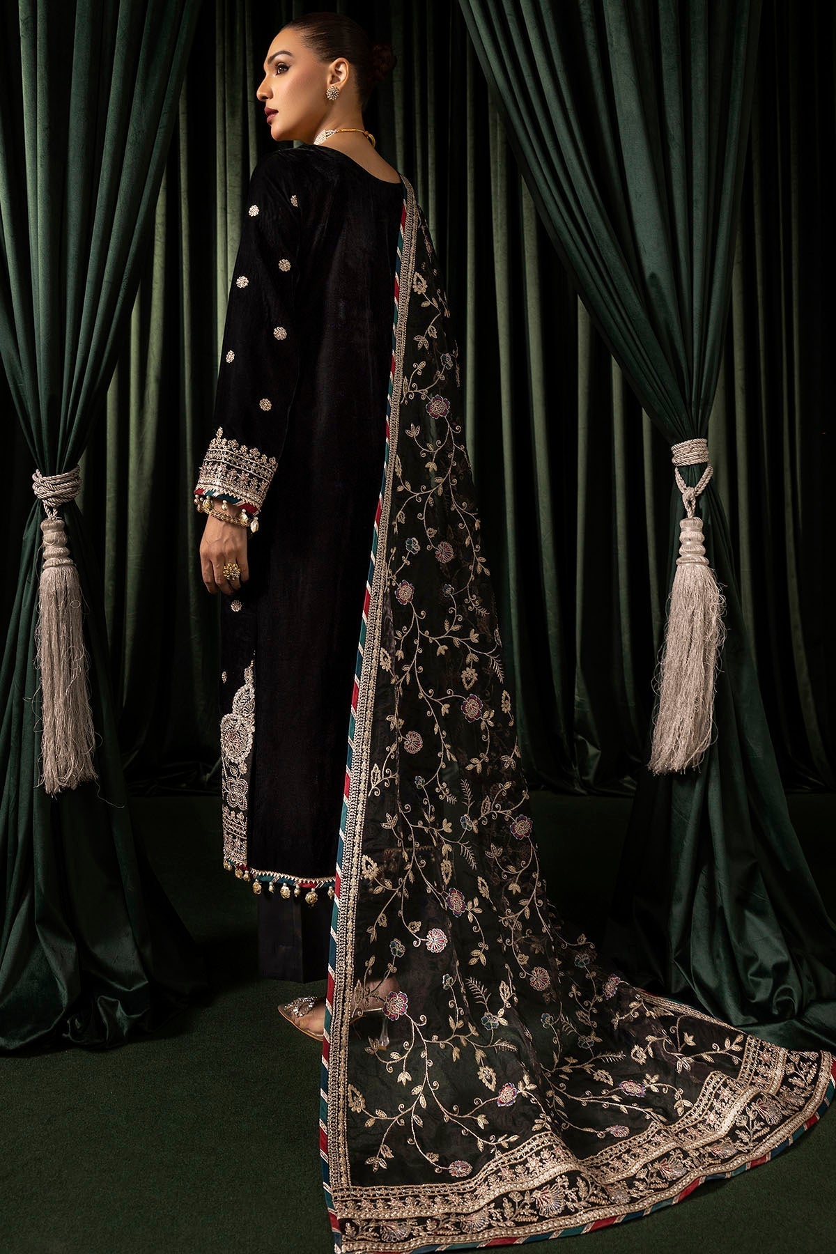 Motifz | Velvet Formals | 5098-FARZEEN by Motifz - Designer Dress - Type: Ladies Clothes - Available at Libayah - 100% Original