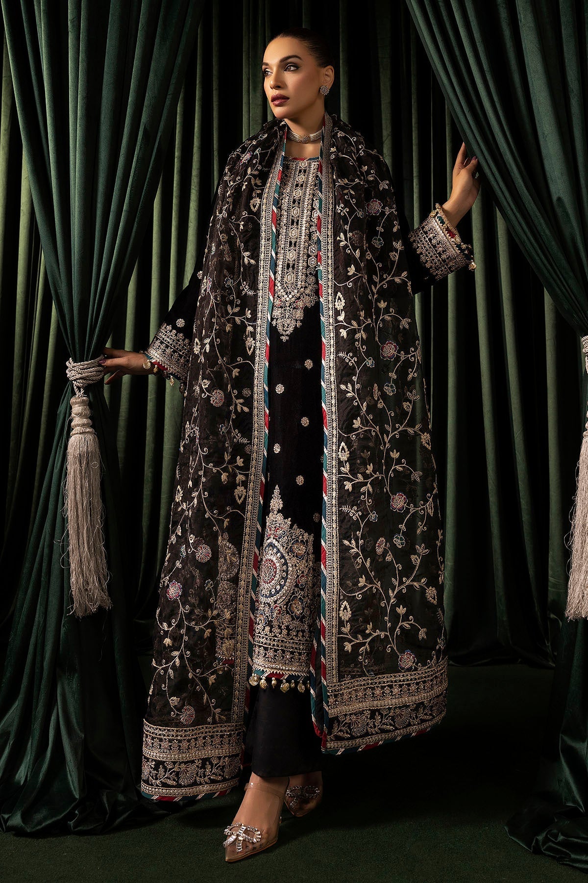 Motifz | Velvet Formals | 5098-FARZEEN by Motifz - Designer Dress - Type: Ladies Clothes - Available at Libayah - 100% Original