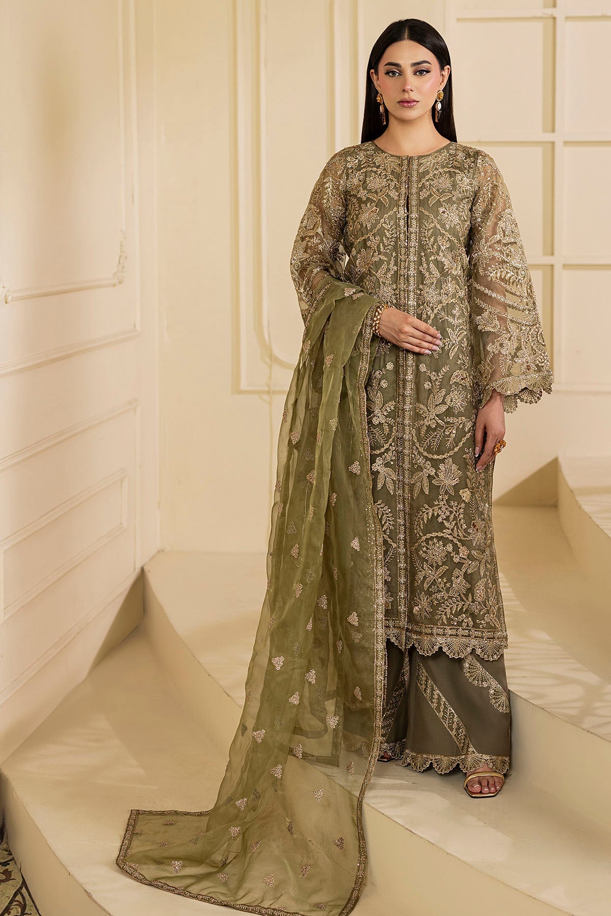 Motifz | Luxury Formal | 5137-GREEN by Motifz - Designer Dress  - Type : Ladies Clothes - Available at Libayah - 100% Original 