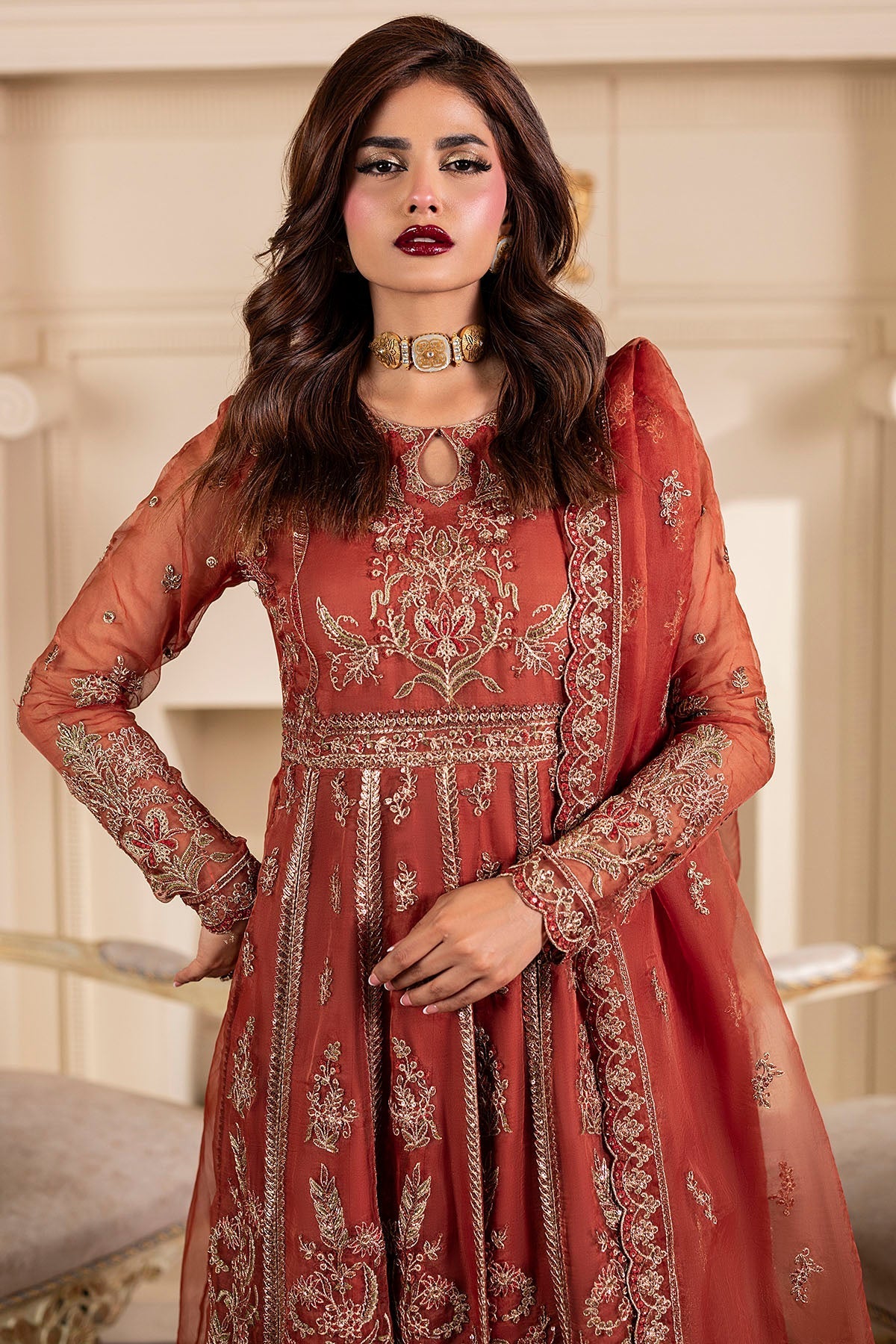 Motifz | Luxury Formal | 5139-BRANDY by Motifz - Designer Dress  - Type : Ladies Clothes - Available at Libayah - 100% Original 