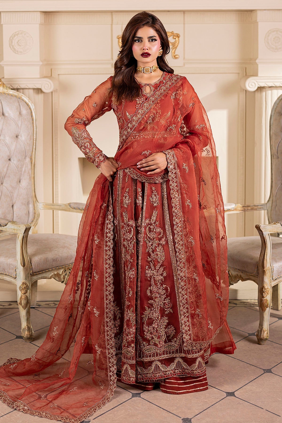 Motifz | Luxury Formal | 5139-BRANDY by Motifz - Designer Dress  - Type : Ladies Clothes - Available at Libayah - 100% Original 