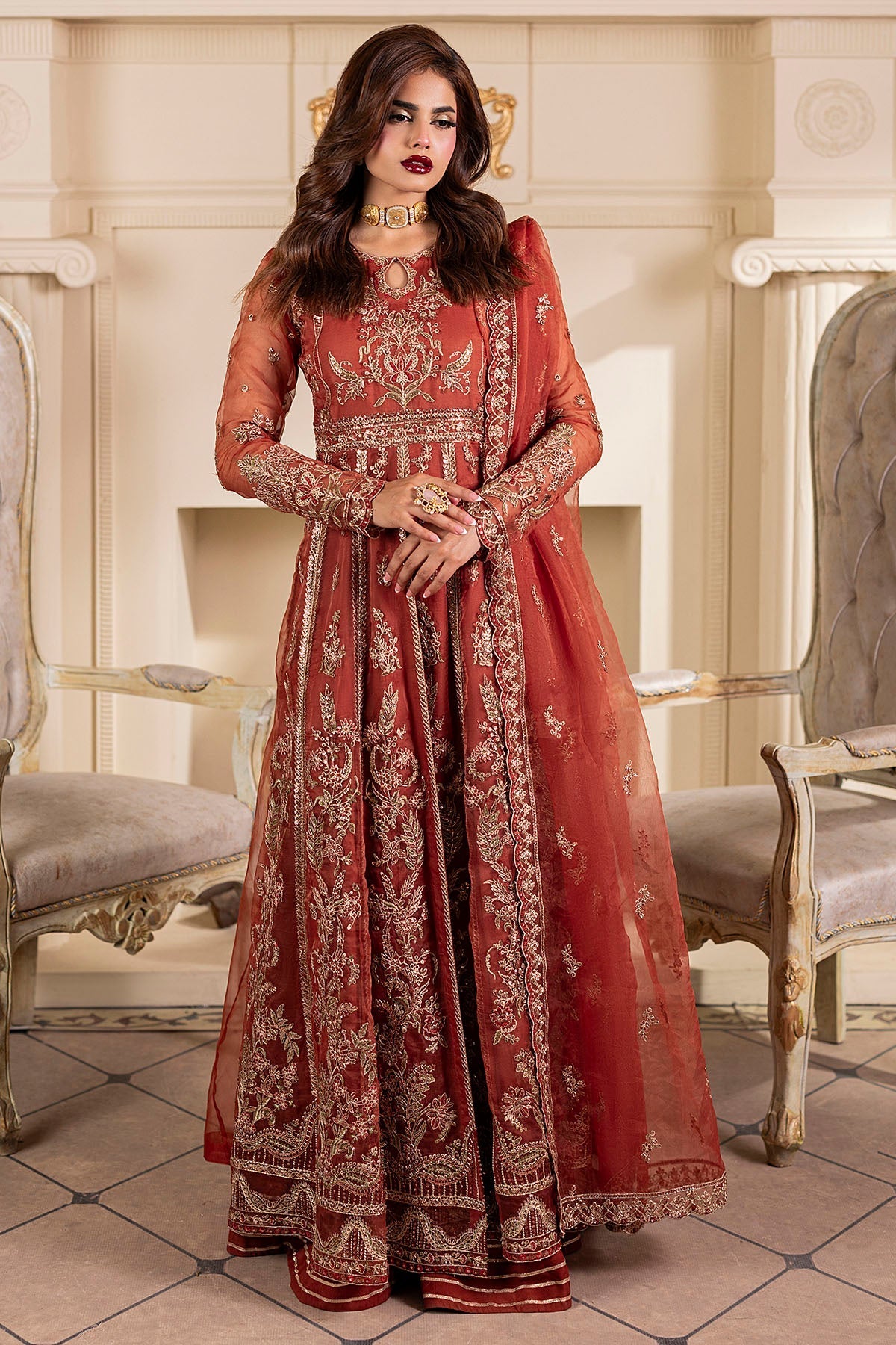 Motifz | Luxury Formal | 5139-BRANDY by Motifz - Designer Dress  - Type : Ladies Clothes - Available at Libayah - 100% Original 