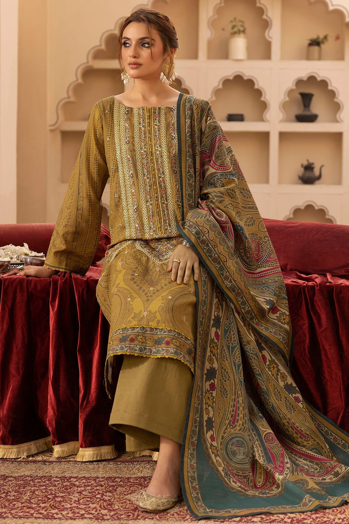 Motifz | Premium Khaddar | 5203-UMMID by Motifz - Designer Dress - Type: Ladies Clothes - Available at Libayah - 100% Original
