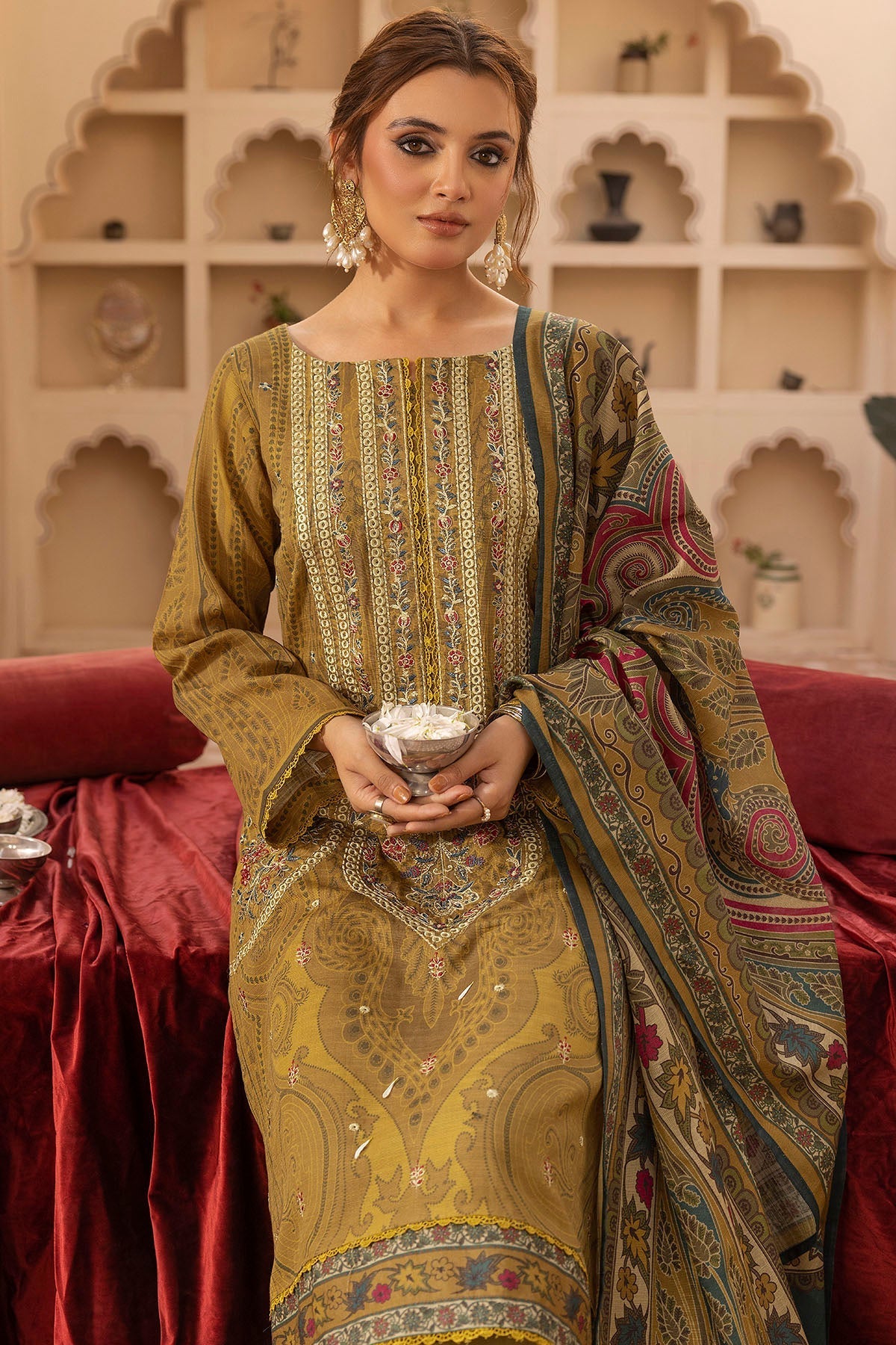 Motifz | Premium Khaddar | 5203-UMMID by Motifz - Designer Dress - Type: Ladies Clothes - Available at Libayah - 100% Original