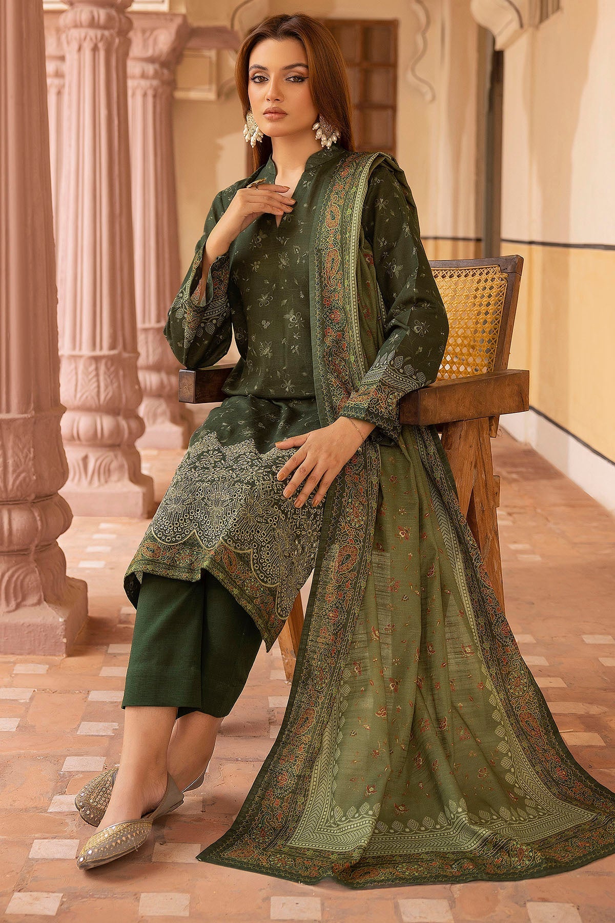 Motifz | Premium Khaddar | 5209-JAZMIN by Motifz - Designer Dress - Type: Ladies Clothes - Available at Libayah - 100% Original