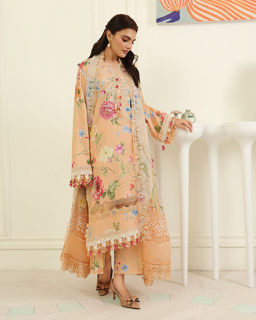 Roheenaz | Petals in Print | Magnolia Mist by Roheenaz - Designer Dress  - Type : Ladies Clothes - Available at Libayah - 100% Original 