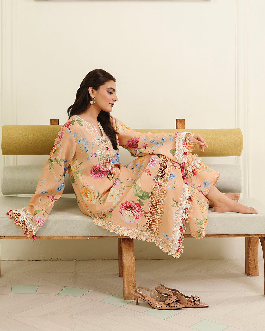 Roheenaz | Petals in Print | Magnolia Mist by Roheenaz - Designer Dress  - Type : Ladies Clothes - Available at Libayah - 100% Original 