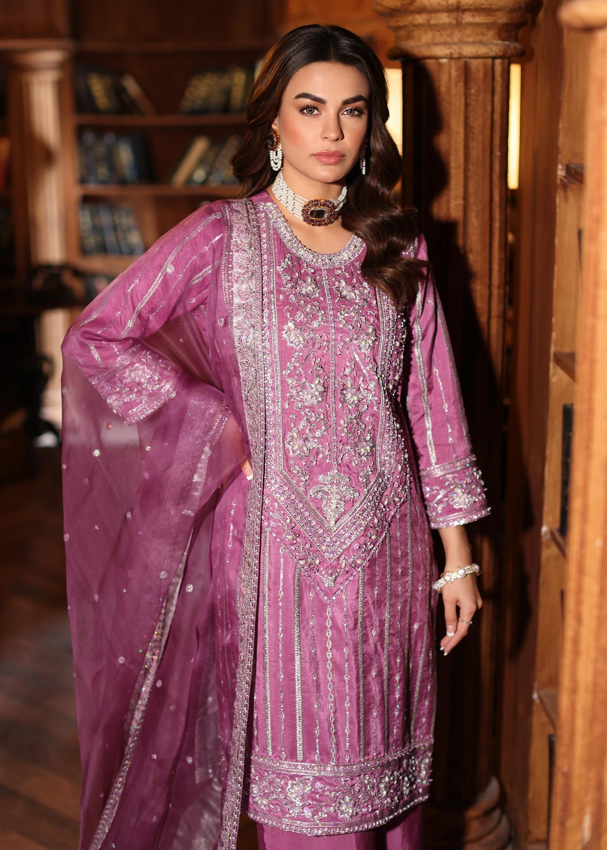 Waqas Shah | Meh-E-Nur | TULIP by Waqas Shah - Designer Dress - Type: Ladies Clothes - Available at Libayah - 100% Original