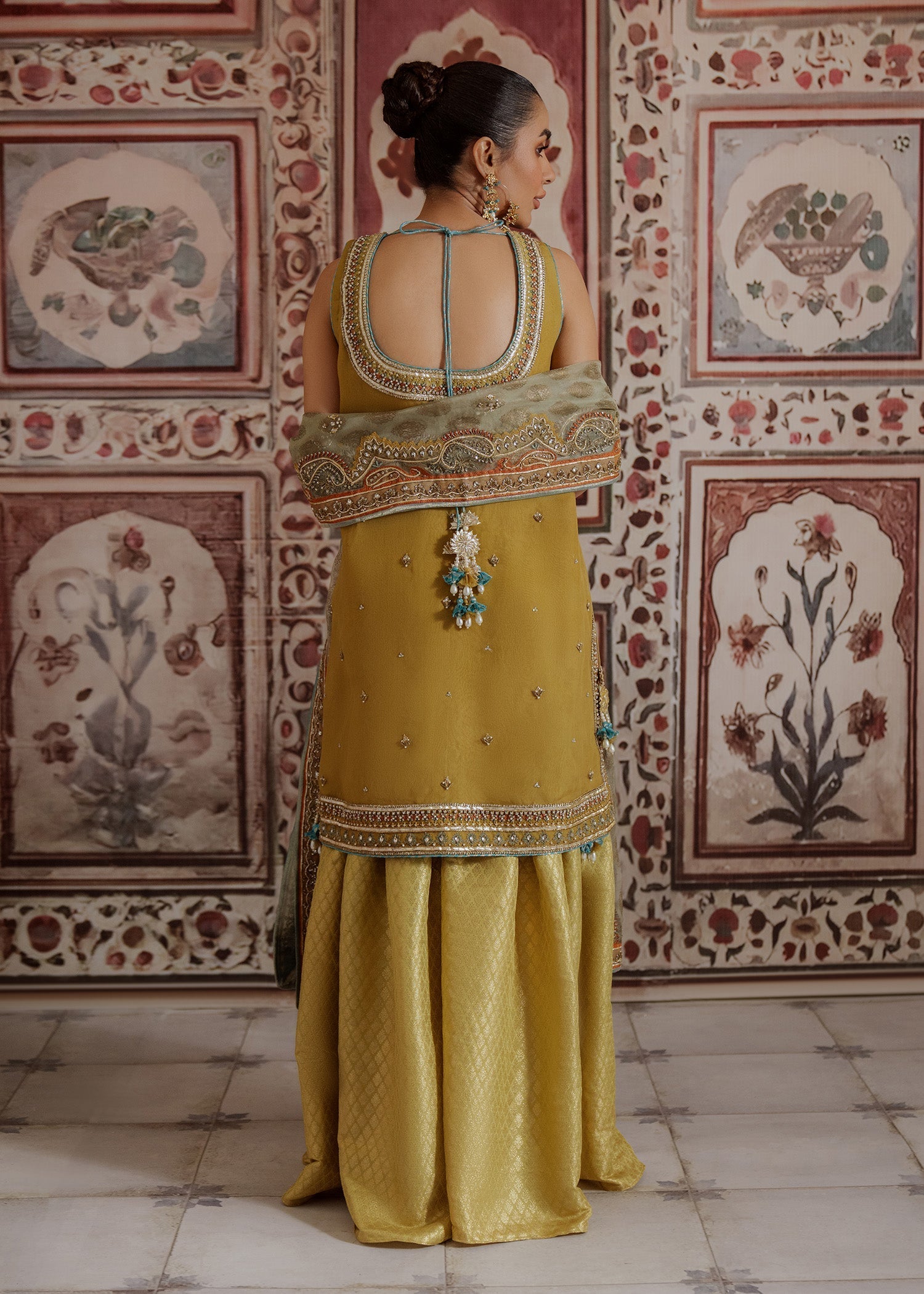 Mahgul | Portraits of Anaya | Saffron Shores by Mahgul - Designer Dress - Type: Ladies Clothes - Available at Libayah - 100% Original