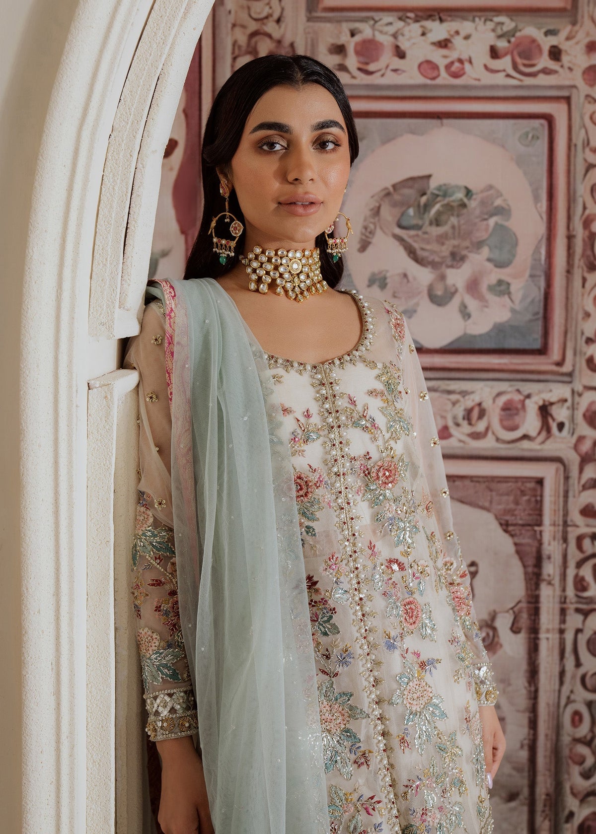 Mahgul | Portraits of Anaya | White Garden by Mahgul - Designer Dress - Type: Ladies Clothes - Available at Libayah - 100% Original