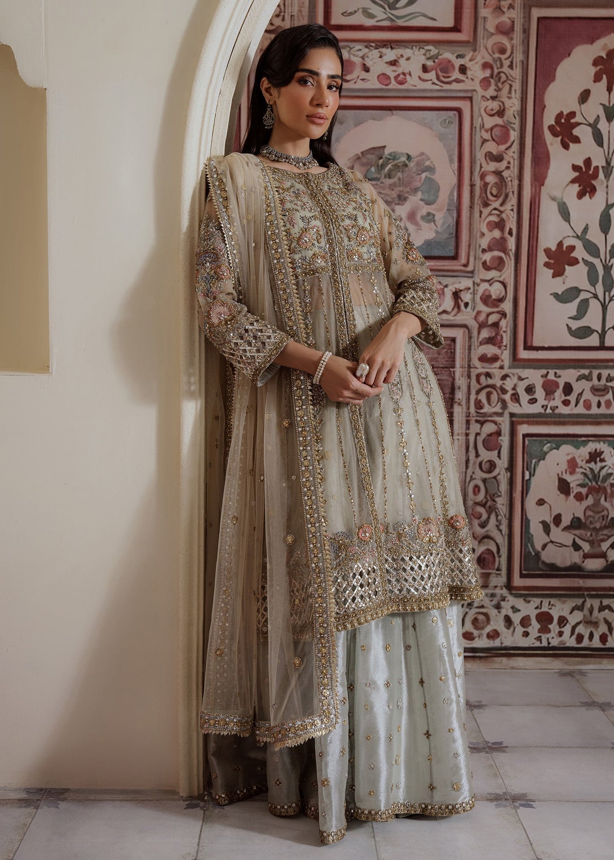 Mahgul | Portraits of Anaya | Silver Mint by Mahgul - Designer Dress - Type: Ladies Clothes - Available at Libayah - 100% Original