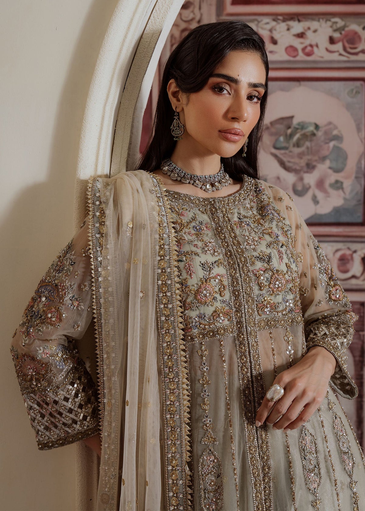 Mahgul | Portraits of Anaya | Silver Mint by Mahgul - Designer Dress - Type: Ladies Clothes - Available at Libayah - 100% Original