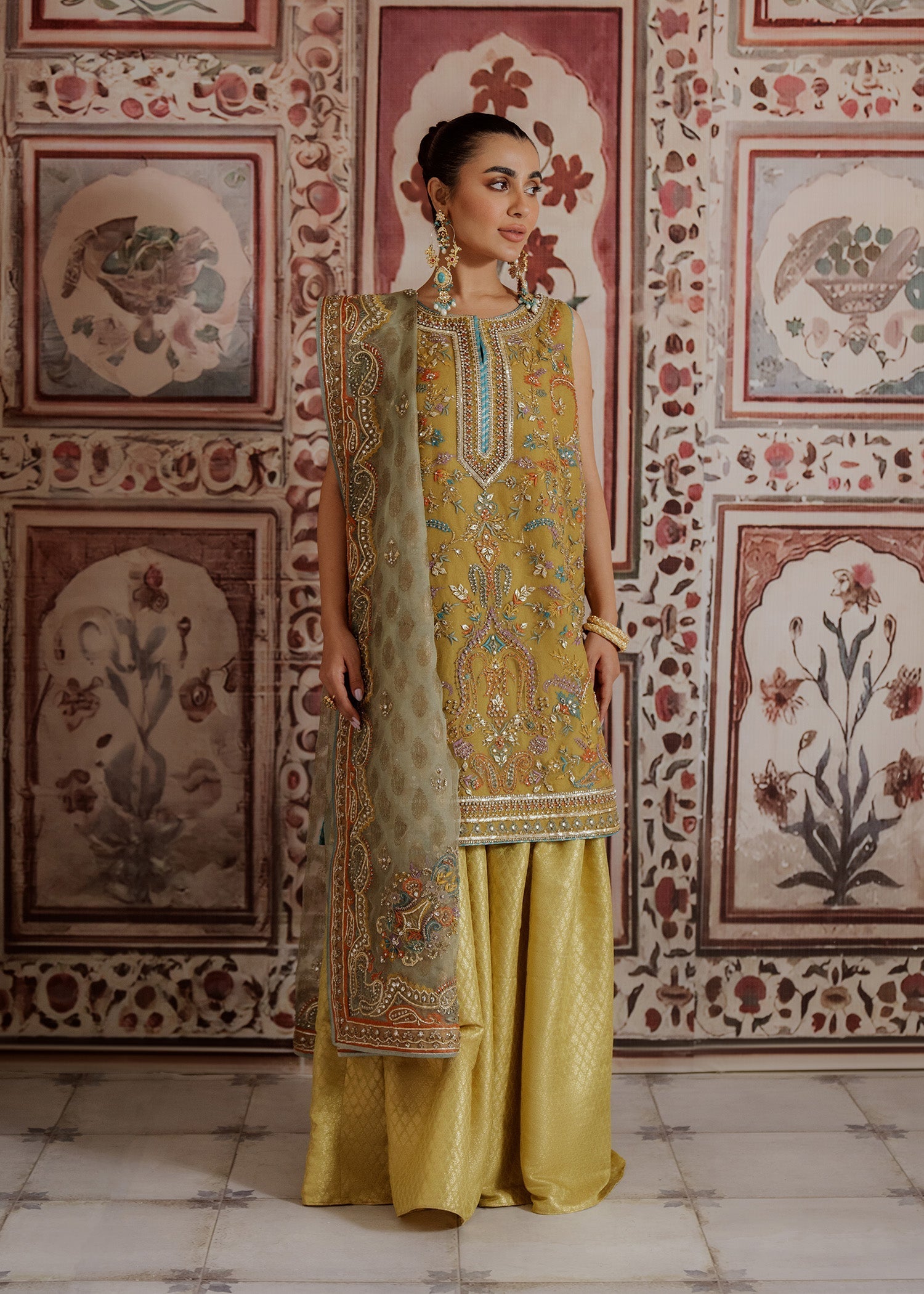 Mahgul | Portraits of Anaya | Saffron Shores by Mahgul - Designer Dress - Type: Ladies Clothes - Available at Libayah - 100% Original